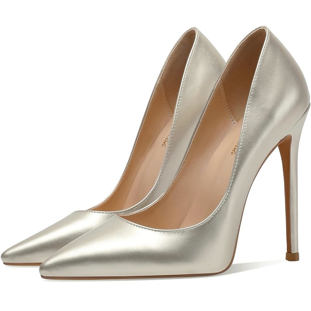 Petite Sophisticate Metallic Heels